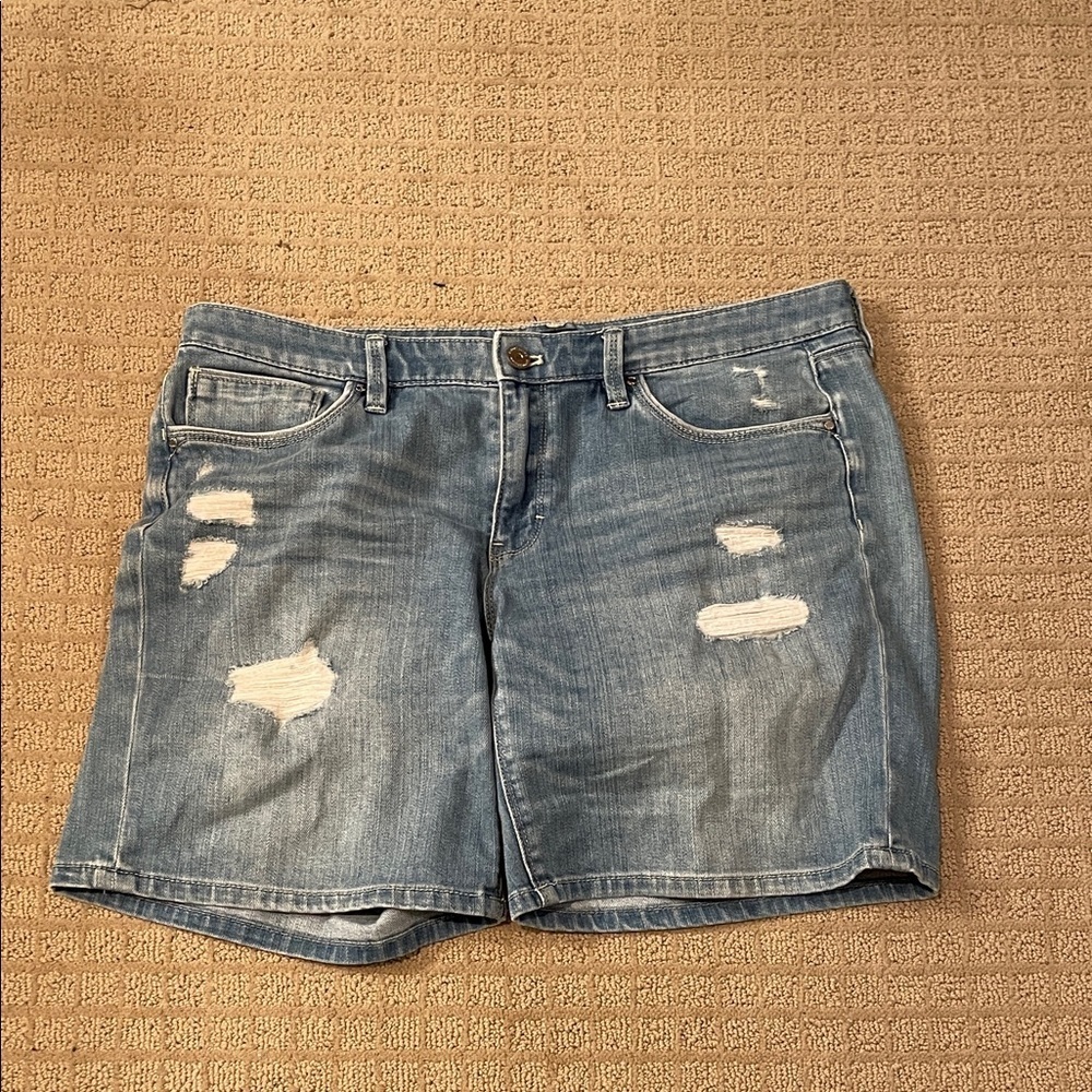 White House Black Market Light Blue Denim Girlfriend Shorts